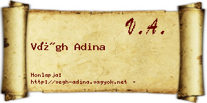 Végh Adina névjegykártya